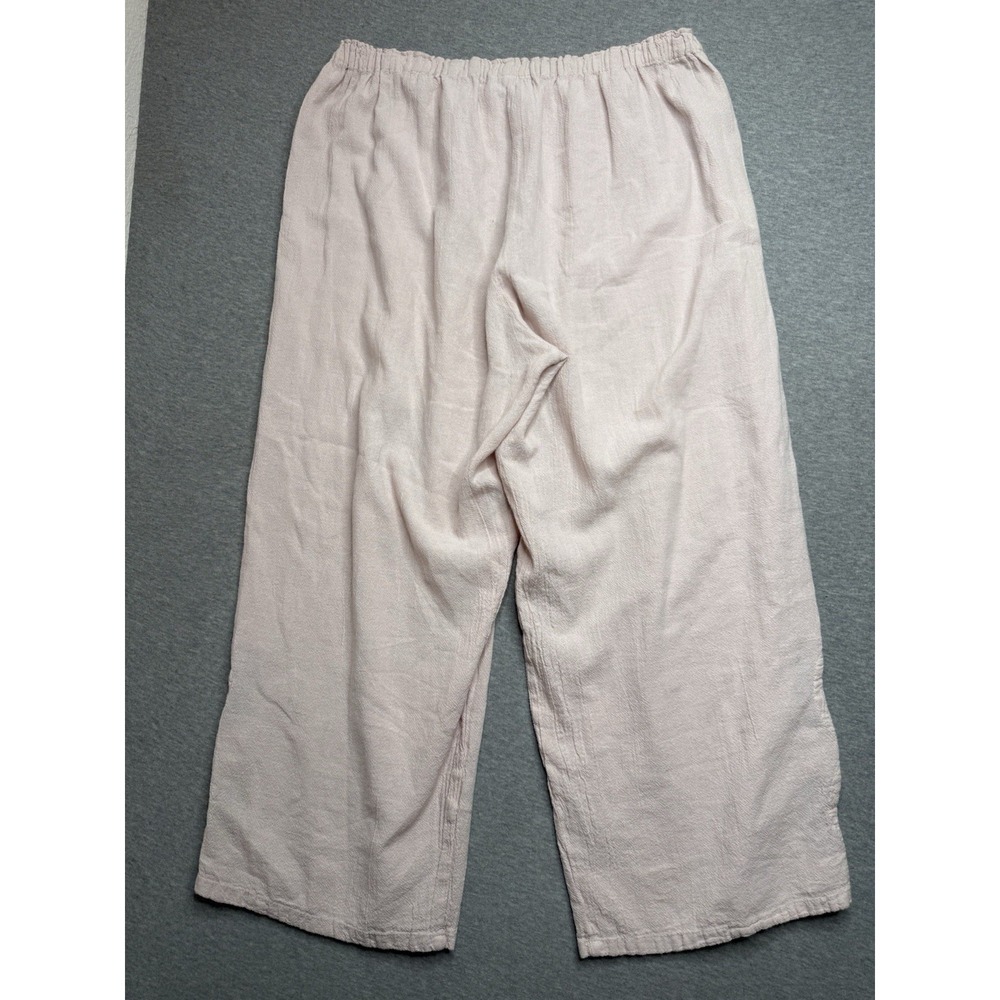 Oh My Gauze Women's Sz 2 Pink Cotton Pants With Side Cutouts Elastic Waist